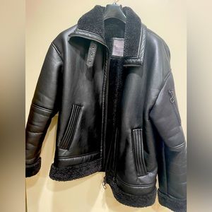 Zara faux leather jacket